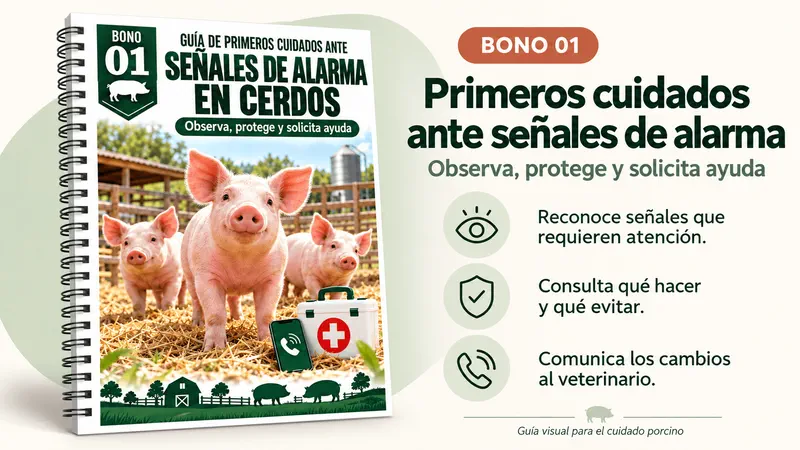 Bono 01: Guía de Primeros Cuidados ante Señales de Alarma en Cerdos